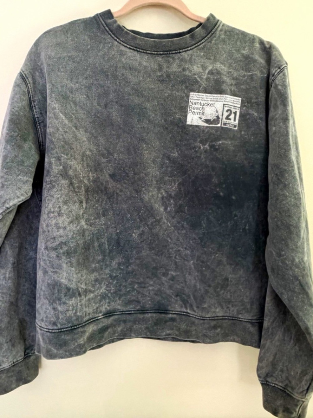 Nantucket Beach Permit Crew Sweatshirt Size Small